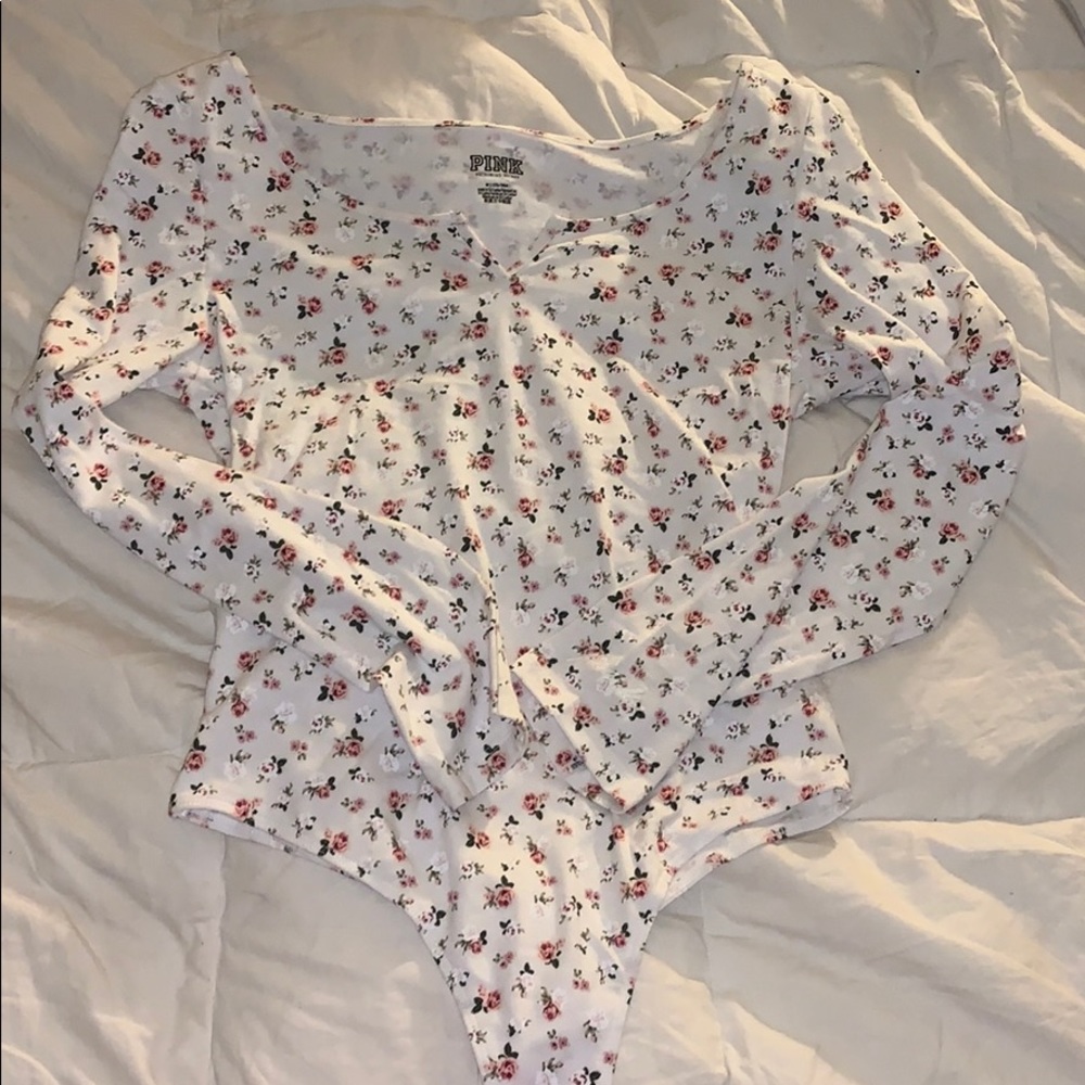 PINK long sleeve body suit